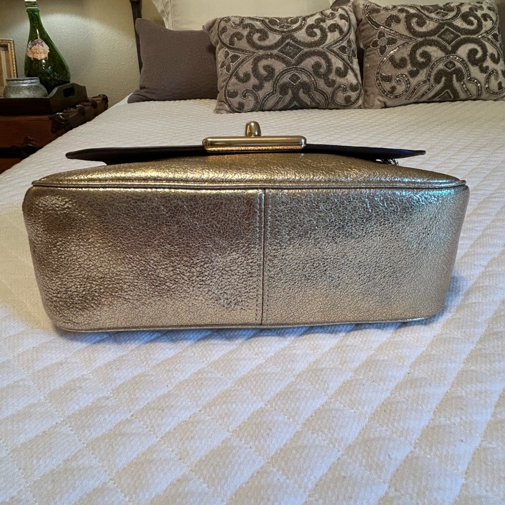Coach Cassidy Crossbody/Shoulder Bag in Crinkle Metallic Gold - Picture 5 of 16
